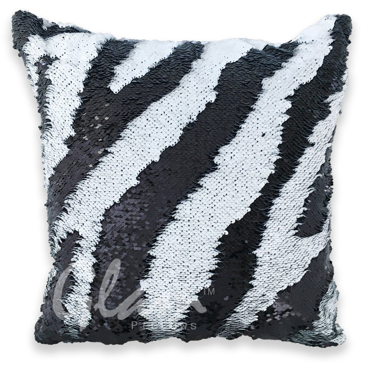 Black & White Reversible Sequin Glam Pillow