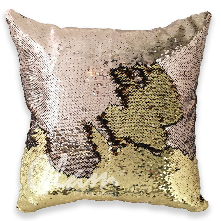 Champagne & Gold Reversible Sequin Glam Pillow