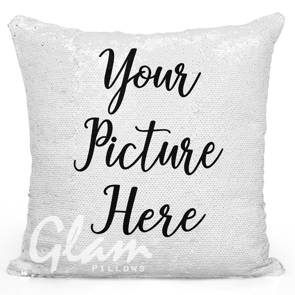 Personalized Reversible Sequin Glam Pillow *Add Your Own Photo*