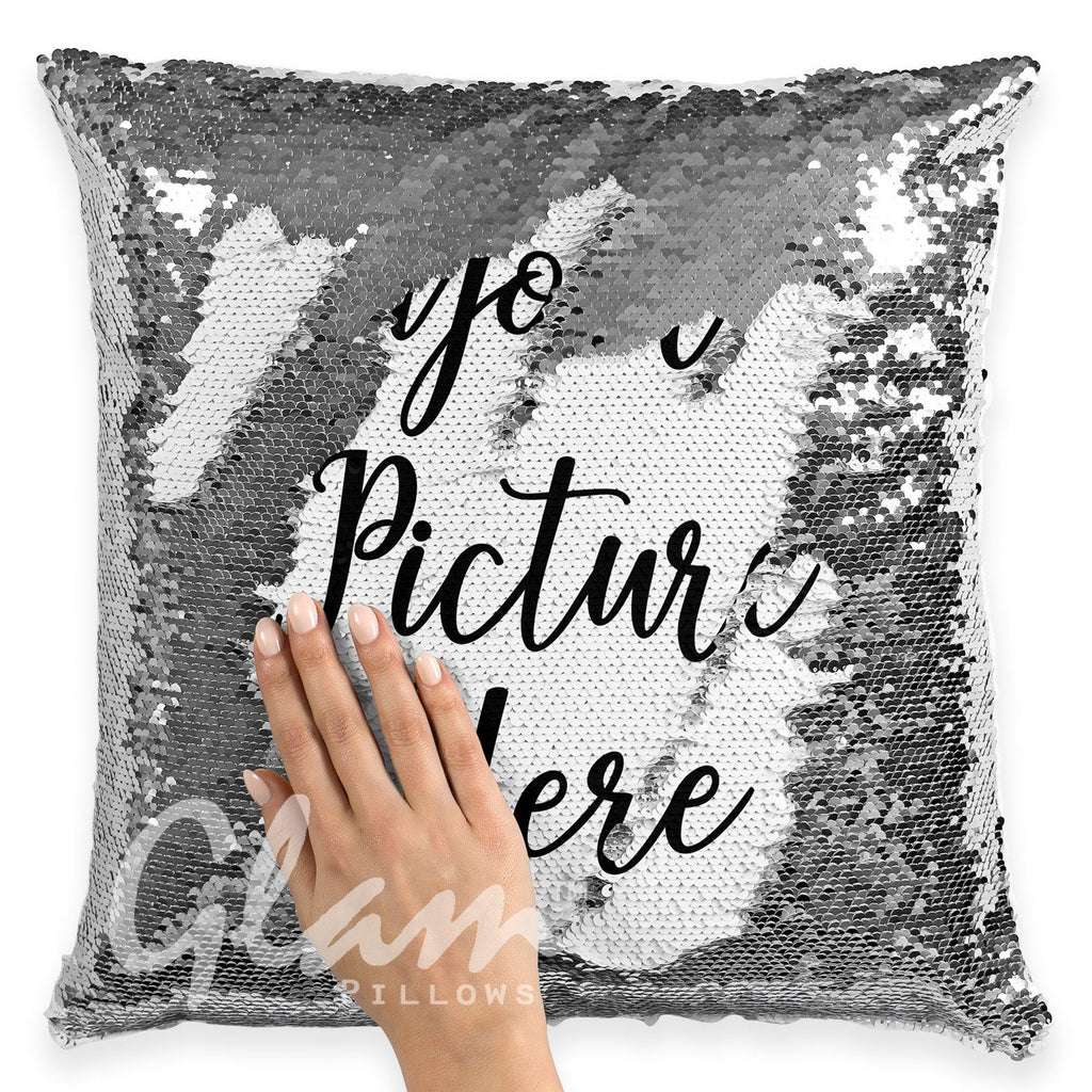 Personalized Reversible Sequin Glam Pillow *Add Your Own Photo*